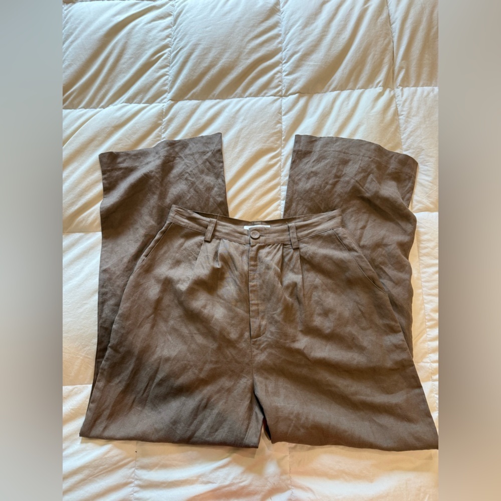 ROLLA'S linen blend Brown Wide-Leg Pants - Picture 9 of 14